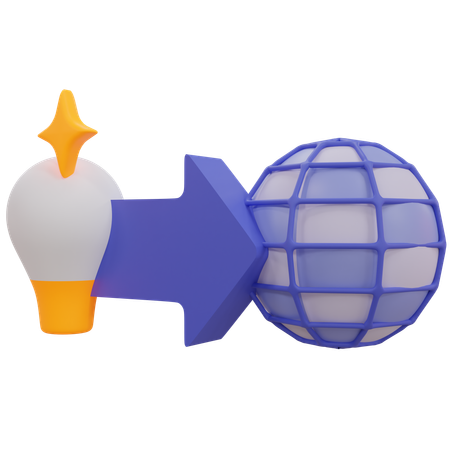 Ideia global  3D Icon