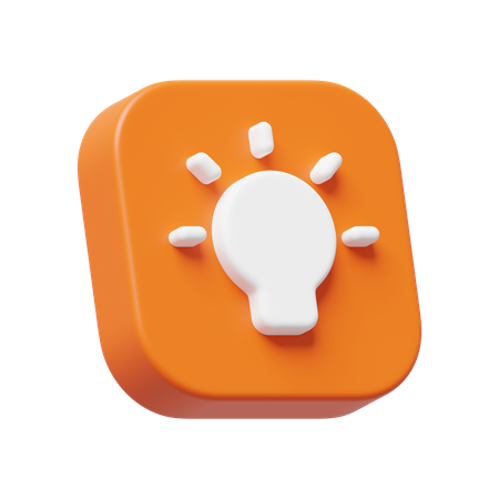 Ideia Lightblub  3D Icon