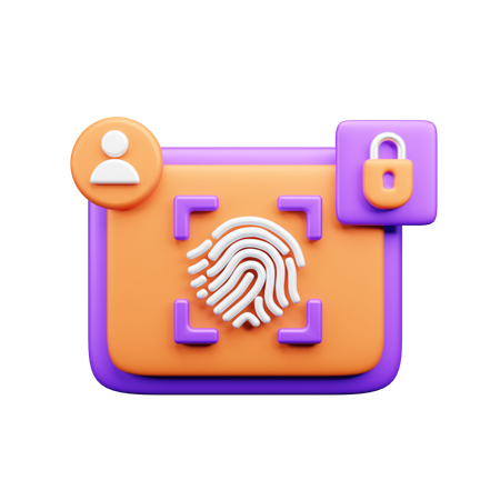 Identifiant biométrique  3D Icon