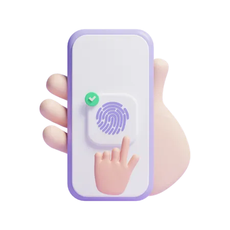 Identificação Biométrica  3D Icon