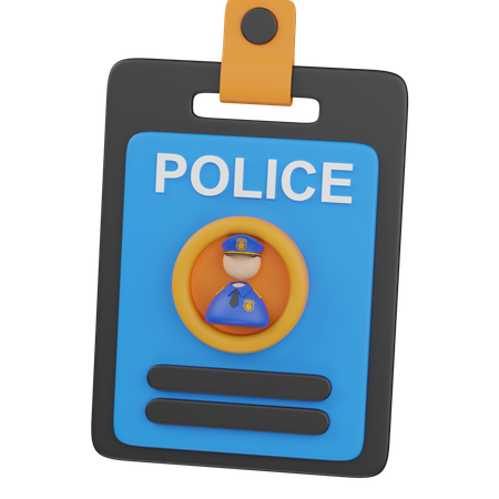 Identificação da polícia  3D Icon