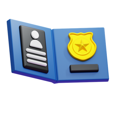 Identificação da polícia  3D Icon