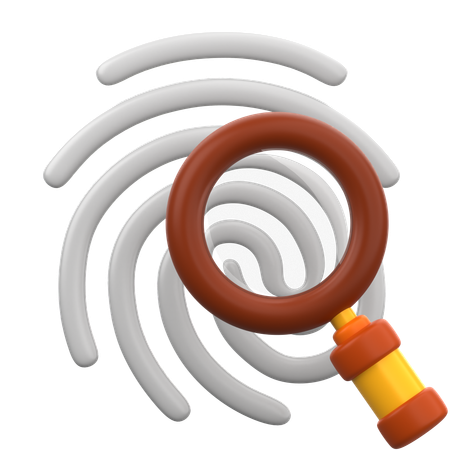 Identificação de impressão digital  3D Icon
