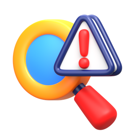 Identificação de risco  3D Icon