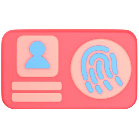 Identificación biométrica  3D Icon