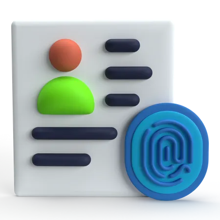 Identificación Biométrica  3D Icon