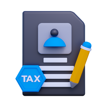Identificación del impuesto  3D Icon