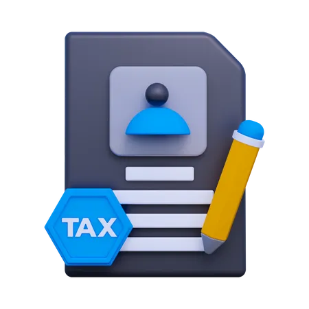 Identificación del impuesto  3D Icon