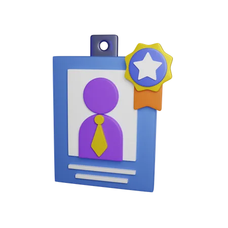 Identification Badge 3 D Icon 3D Icon