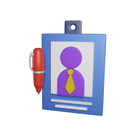 Identification Card  3D Icon