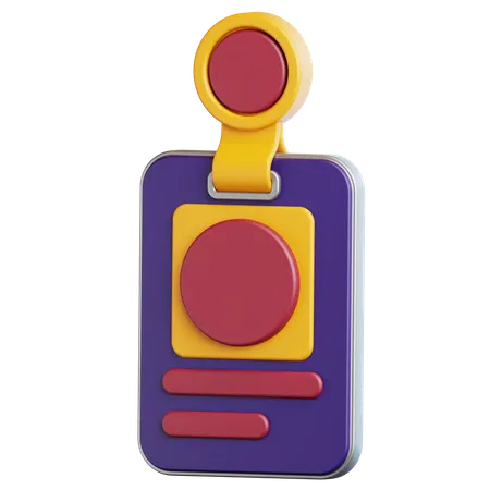 IDカード  3D Icon