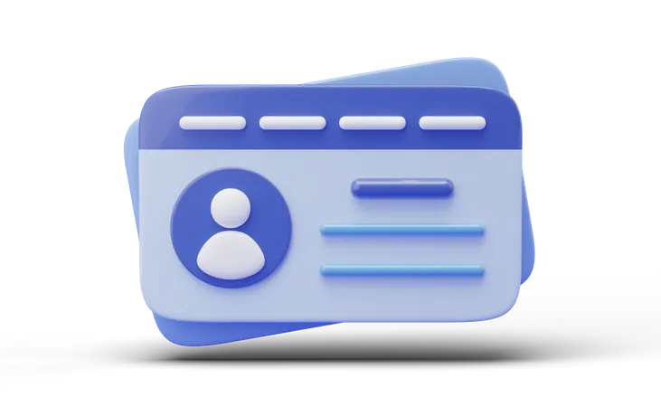 Identification Card  3D Icon