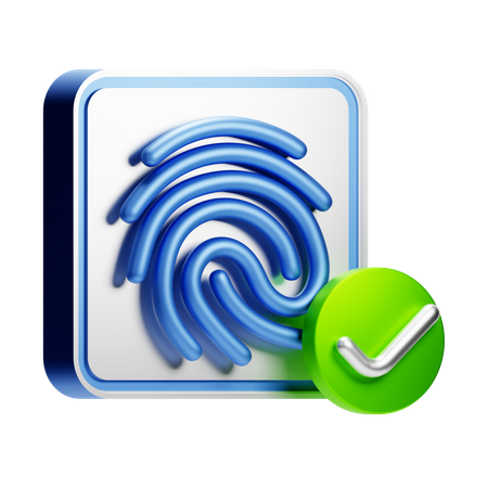 Identification des empreintes digitales  3D Icon