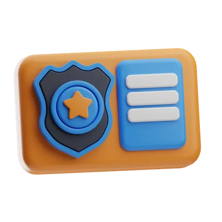 Identification policière  3D Icon