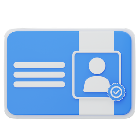 Identität verifiziert  3D Icon