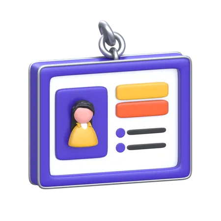 Identity Card 3 D Icon 3D Icon
