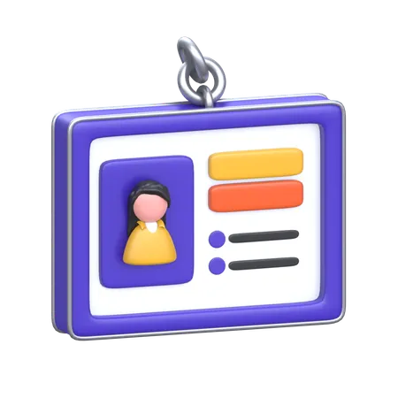 Identity Card  3D Icon