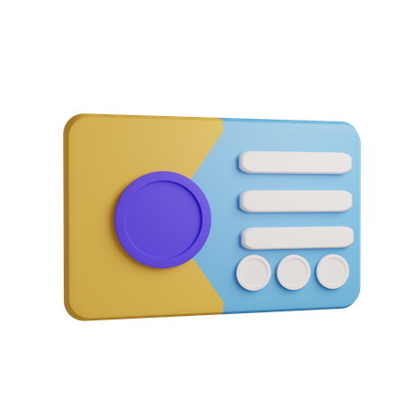 Identity Card 3D Icon