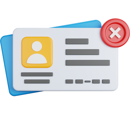 Identity Card In Unverified  3D Icon