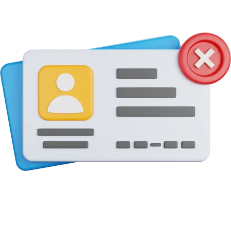 Identity Card In Unverified  3D Icon