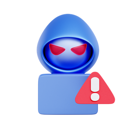 Identity Theft Warning  3D Icon