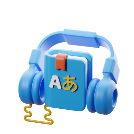 Audiolivro de idiomas  3D Icon