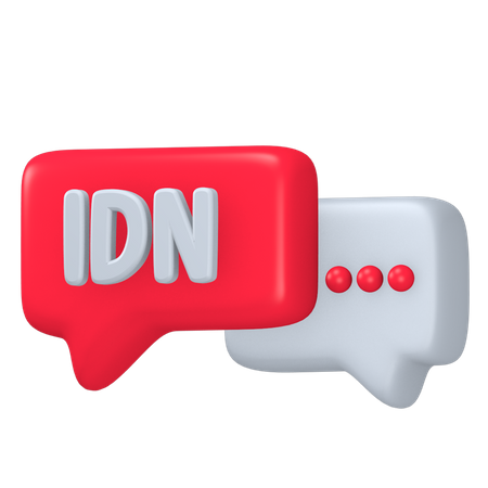 Língua indonésia  3D Icon