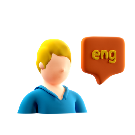 Língua Inglesa  3D Illustration