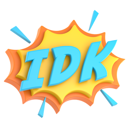 IDK  3D Sticker