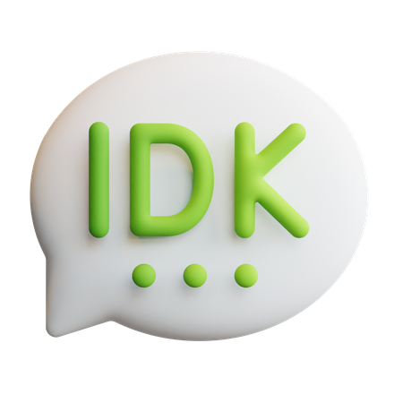 IDK  3D Icon