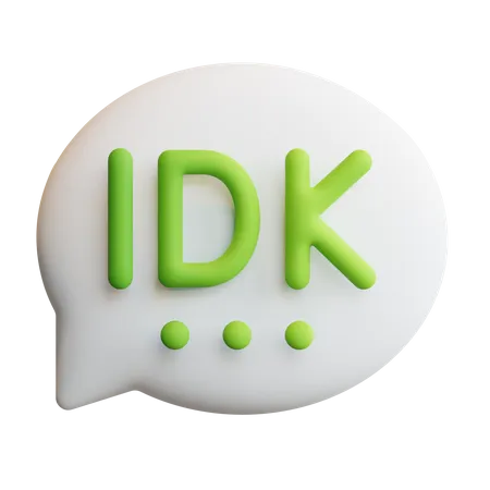IDK  3D Icon