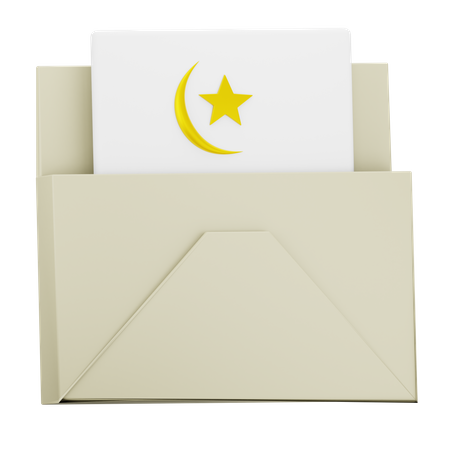 Idul Fitri Greeting Card  3D Icon