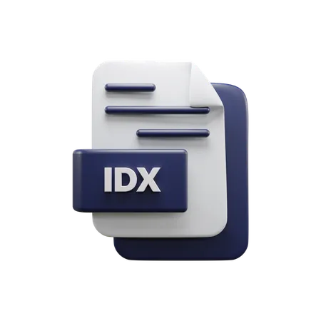 Idx File  3D Icon