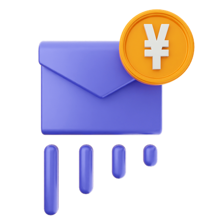 Correio em ienes  3D Icon