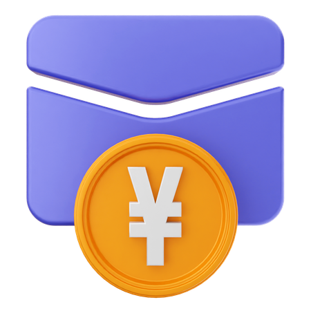 Correio em ienes  3D Icon