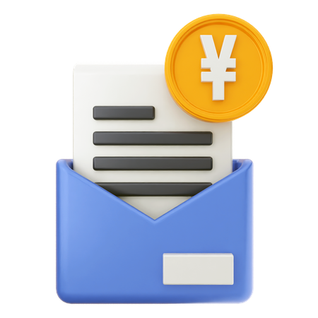 Correio em ienes  3D Icon