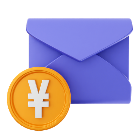 Correio em ienes  3D Icon