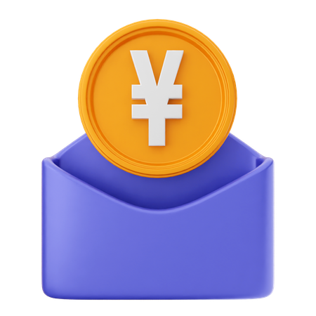 Correio em ienes  3D Icon