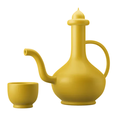 Iftar Arabian Teapot 3 D Icon Illustration 3D Icon