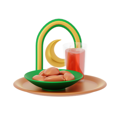 Comida iftar  3D Icon