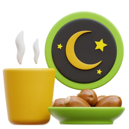 Comida iftar  3D Illustration