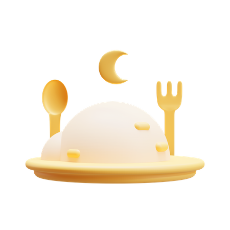 Comida iftar  3D Icon