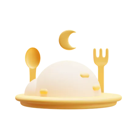 Comida iftar  3D Icon