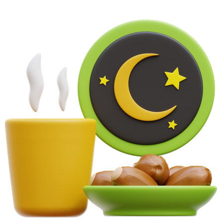 Iftar Food 3D Illustration