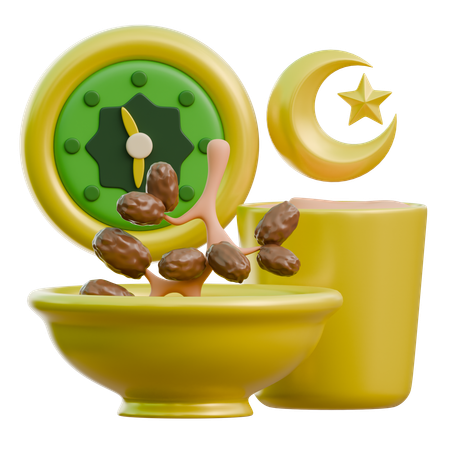 Hora do Iftar  3D Icon