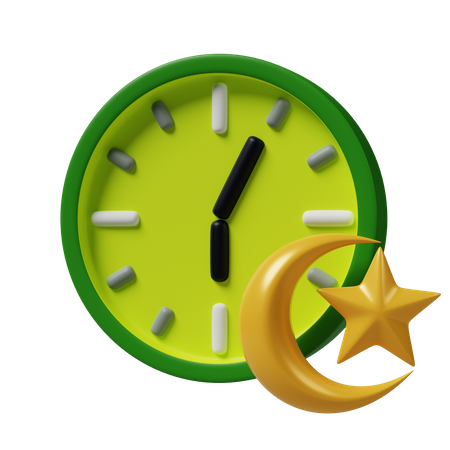 Hora del iftar  3D Icon