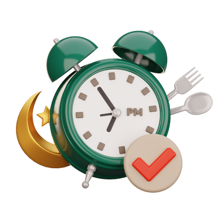 Hora del iftar  3D Icon