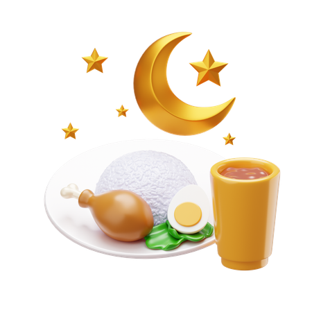 Iftar de ramadán  3D Icon