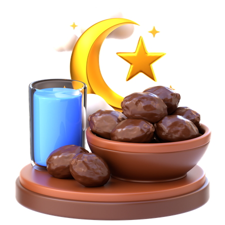 Refeição iftar  3D Icon