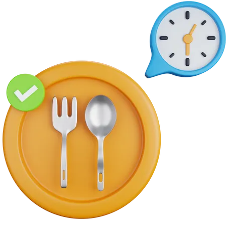 3 D Rendering Mealtime Illustration Isolated 3D Icon